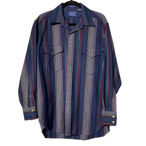 Vintage Other - VINTAGE | Pendleton Wool Striped Flannel - Sz Medium